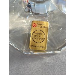 SET 6 COPPA CALICE ACQUA CRISTALLO MOLATO "Orly" Arnolfo di Cambio  12 cm/h