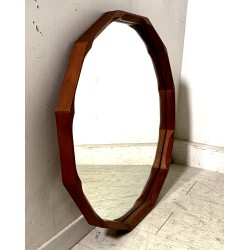 SPECCHIO PARETE DECAGONALE DESIGN Dino Cavalli SPECCHIERA MID CENTURY MIRROR '60