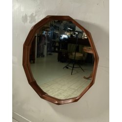 SPECCHIO PARETE DECAGONALE DESIGN Dino Cavalli SPECCHIERA MID CENTURY MIRROR '60