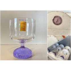 CALICI CRISTALLO SET 6 DESIGN Edoardo Dal Seno Arnolfo di Cambio 10,5 cm/h '70s