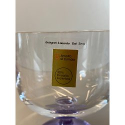 CALICI CRISTALLO SET 6 DESIGN Edoardo Dal Seno Arnolfo di Cambio 10,5 cm/h '70s