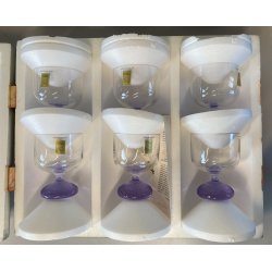 CALICI CRISTALLO SET 6 DESIGN Edoardo Dal Seno Arnolfo di Cambio 10,5 cm/h '70s