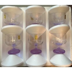 CALICI CRISTALLO SET 6 DESIGN Edoardo Dal Seno Arnolfo di Cambio 11 cm/h '70s