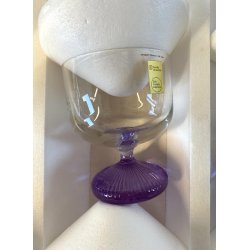 CALICI CRISTALLO SET 6 DESIGN Edoardo Dal Seno Arnolfo di Cambio 11 cm/h '70s