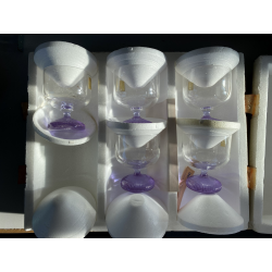 CALICI CRISTALLO SET 5 DESIGN Edoardo Dal Seno Arnolfo di Cambio 10,5 cm/h '70s