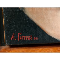 QUADRO Alessandro Paterno 2011 FACE ritratto VISO DONNA dipinto OLIO TELA woman
