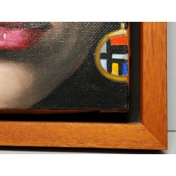 QUADRO Alessandro Paterno 2011 FACE ritratto VISO DONNA dipinto OLIO TELA woman