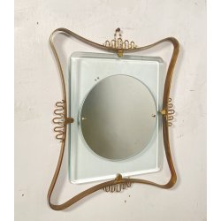 SPECCHIERA DESIGN ANNI 60 OTTONE ATTR. FONTANA ARTE VINTAGE SPECCHIO MIRROR