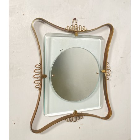 SPECCHIERA DESIGN ANNI 60 OTTONE ATTR. FONTANA ARTE VINTAGE SPECCHIO MIRROR