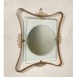SPECCHIERA DESIGN ANNI 60 OTTONE ATTR. FONTANA ARTE VINTAGE SPECCHIO MIRROR