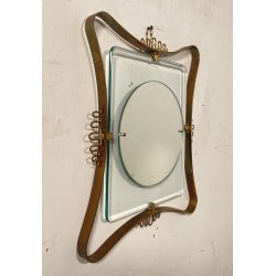 SPECCHIERA DESIGN ANNI 60 OTTONE ATTR. FONTANA ARTE VINTAGE SPECCHIO MIRROR