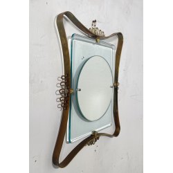 SPECCHIERA DESIGN ANNI 60 OTTONE ATTR. FONTANA ARTE VINTAGE SPECCHIO MIRROR