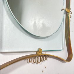 SPECCHIERA DESIGN ANNI 60 OTTONE ATTR. FONTANA ARTE VINTAGE SPECCHIO MIRROR