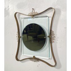 SPECCHIERA DESIGN ANNI 60 OTTONE ATTR. FONTANA ARTE VINTAGE SPECCHIO MIRROR
