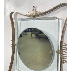 SPECCHIERA DESIGN ANNI 60 OTTONE ATTR. FONTANA ARTE VINTAGE SPECCHIO MIRROR