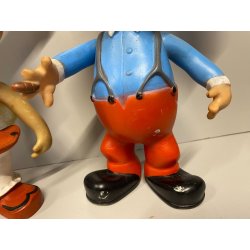 GIOCATTOLO VINTAGE GOMMA TOPOGIGIO ROSI ROSICCHIA Italocremona 30 cm/h CA. '60s