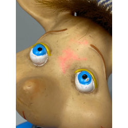 GIOCATTOLO VINTAGE GOMMA TOPOGIGIO ROSI ROSICCHIA Italocremona 30 cm/h CA. '60s