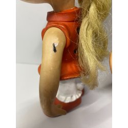 GIOCATTOLO VINTAGE GOMMA TOPOGIGIO ROSI ROSICCHIA Italocremona 30 cm/h CA. '60s