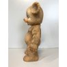 GIOCATTOLO VINTAGE ORSACCHIOTTO TEDDY BEAR GOMMA MORBIDA FISCHIETTO OK 26cmh '50