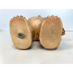 GIOCATTOLO VINTAGE ORSACCHIOTTO TEDDY BEAR GOMMA MORBIDA FISCHIETTO OK 26cmh '50