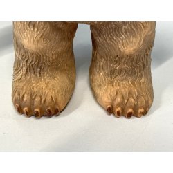 GIOCATTOLO VINTAGE ORSACCHIOTTO TEDDY BEAR GOMMA MORBIDA FISCHIETTO OK 26cmh '50