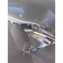 SCULTURA FIGURA FOCA MAESTRO Ballarin VETRO Murano TRANSPARENTE  15,5 cm/h '900