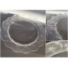 PIATTO CRISTALLO "Honfleur" GERANIUM LEAF Lalique  FRANCE CLEAR CRYSTAL ø27,5cm