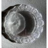 PIATTO CRISTALLO "Honfleur" GERANIUM LEAF Lalique  FRANCE CLEAR CRYSTAL ø27,5cm