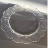 PIATTO CRISTALLO "Honfleur" GERANIUM LEAF Lalique  FRANCE CLEAR CRYSTAL ø27,5cm