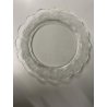 PIATTO CRISTALLO "Honfleur" GERANIUM LEAF Lalique  FRANCE CLEAR CRYSTAL ø27,5cm