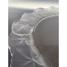 PIATTO CRISTALLO "Honfleur" GERANIUM LEAF Lalique  FRANCE CLEAR CRYSTAL ø27,5cm