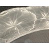 PIATTO CRISTALLO "Honfleur" GERANIUM LEAF Lalique  FRANCE CLEAR CRYSTAL ø27,5cm