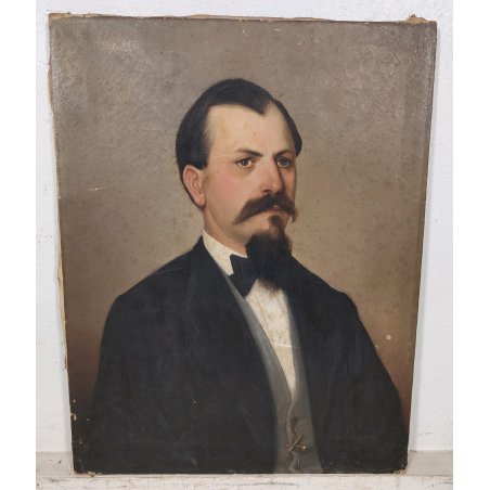 ANTICO QUADRO DIPINTO olio tela EPOCA 1800 RITRATTO MASCHILE NOBILUOMO PANCIOTTO