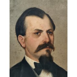 ANTICO QUADRO DIPINTO olio tela EPOCA 1800 RITRATTO MASCHILE NOBILUOMO PANCIOTTO