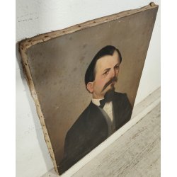 ANTICO QUADRO DIPINTO olio tela EPOCA 1800 RITRATTO MASCHILE NOBILUOMO PANCIOTTO