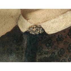 ANTICO QUADRO DIPINTO olio tela EPOCA 1800 RITRATTO FEMMINILE NOBILDONNA SPILLA