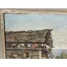 ANTICO QUADRO DIPINTO Giorgio Marcon EPOCA 900 olio tavola PAESAGGIO CASCINA