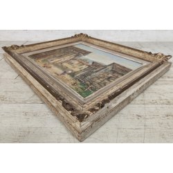 ANTICO QUADRO DIPINTO Giorgio Marcon EPOCA 900 olio tavola PAESAGGIO CASCINA
