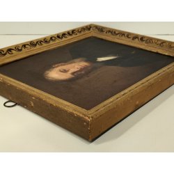 ANTICO QUADRO DIPINTO olio EPOCA 1860 G.B. Garberini RITRATTO MASCHILE NOBILUOMO