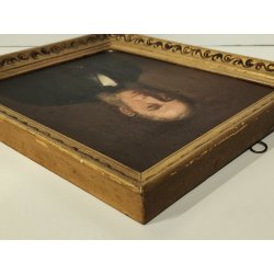 ANTICO QUADRO DIPINTO olio EPOCA 1860 G.B. Garberini RITRATTO MASCHILE NOBILUOMO