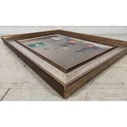 ANTICO QUADRO DIPINTO Proferio Grossi 1978 olio tavola NATURA MORTA Frutta Libri