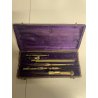 ANTICO ASTUCCIO scatola COMPASSO set strumenti precisione disegno '800