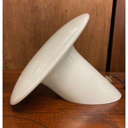 LAMPADA DA TAVOLO Candia VETRO MURANO BIANCO DESIGN Gino Vistosi PER VISTOSI '65