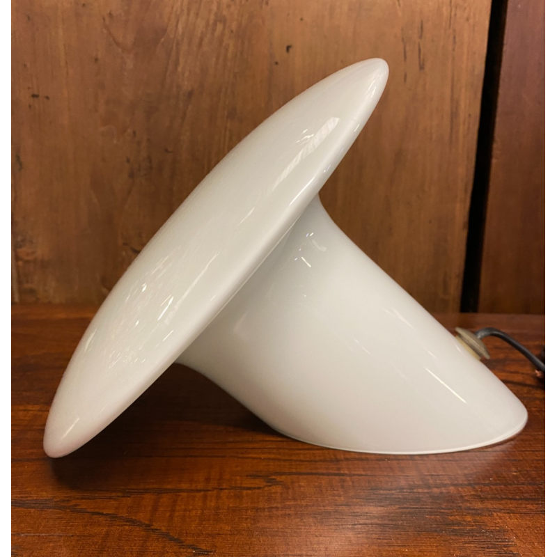 LAMPADA DA TAVOLO Candia VETRO MURANO BIANCO DESIGN Gino Vistosi PER VISTOSI '65