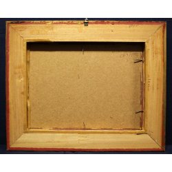 ANTICO QUADRO ACQUERELLO Giovanni Guarlotti PASCOLO TRAMONTO MUCCHE CONTADINA