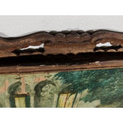 ANTICO QUADRO DIPINTO Rodolfo Paoletti 800 PAESAGGIO Venezia LAGUNA GONDOLA