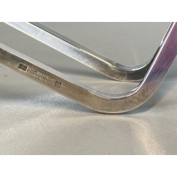 PORTABOTTIGLIE MODERNISTA Jacques Adnet & Christofle SILVERPLATED LACCA CINESE