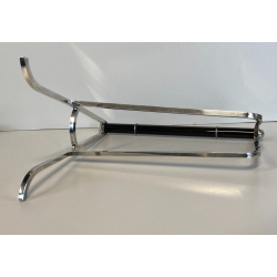 PORTABOTTIGLIE MODERNISTA Jacques Adnet & Christofle SILVERPLATED LACCA CINESE