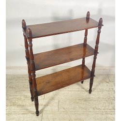ANTICA ETAGERE LUIGI FILIPPO LEGNO NOCE LIBRERIA CREDENZA 1800 EPOCA ESPOSITORE
