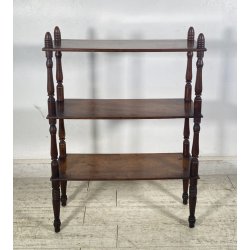 ANTICA ETAGERE LUIGI FILIPPO LEGNO NOCE LIBRERIA CREDENZA 1800 EPOCA ESPOSITORE